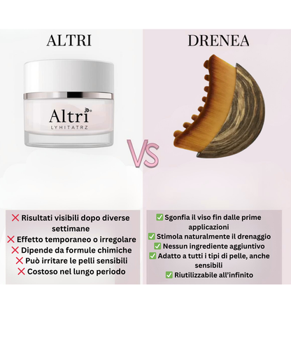 Spazzola per il drenaggio linfatico del viso