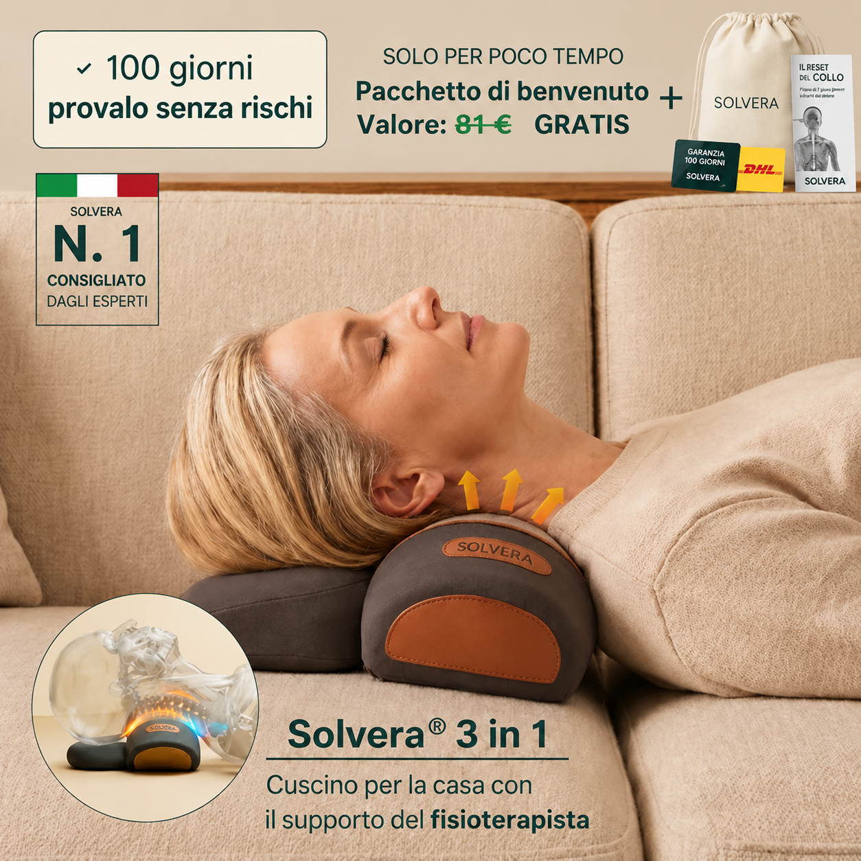 Solvera®  Massaggiatore Cervicale 3-in-1