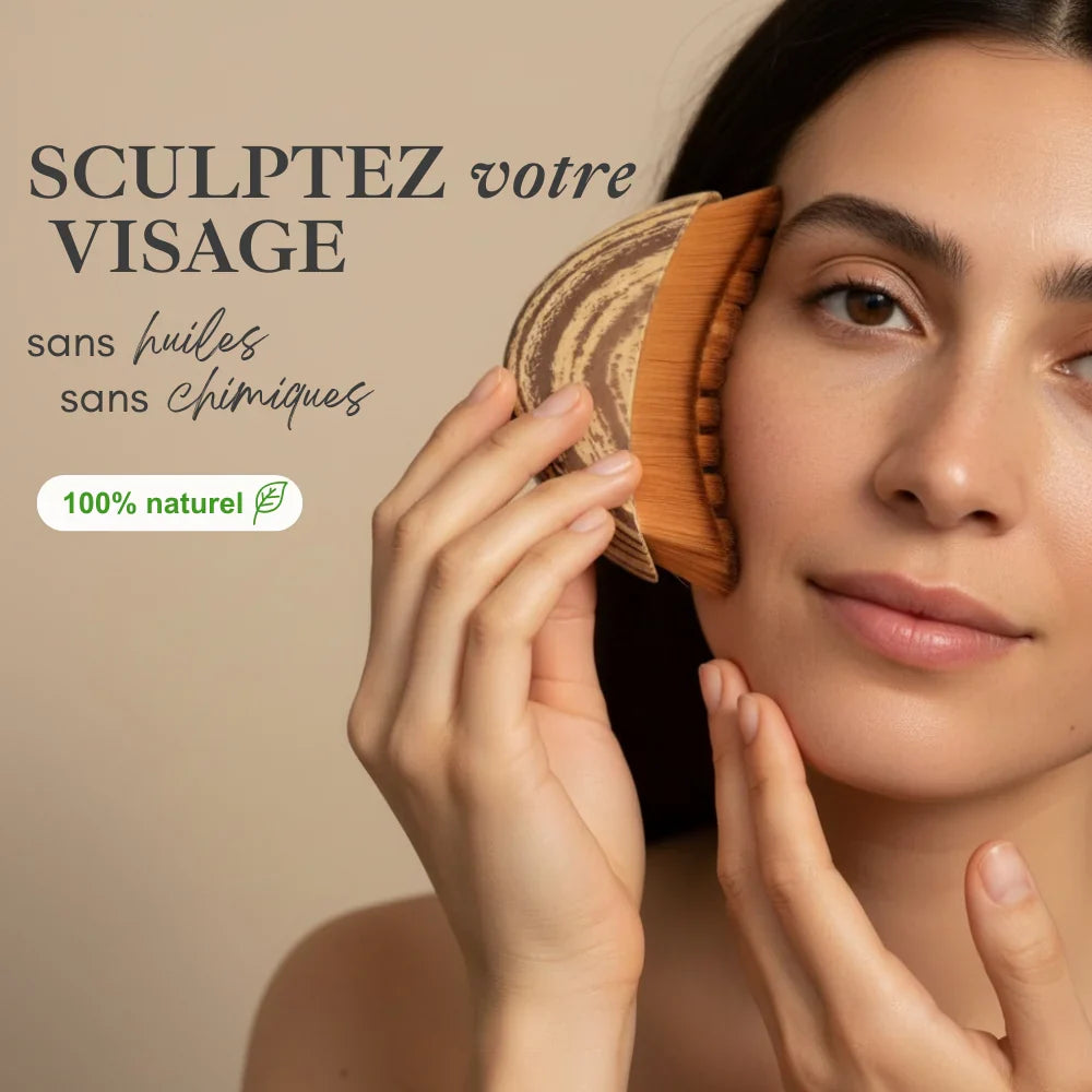 Spazzola per il drenaggio linfatico del viso